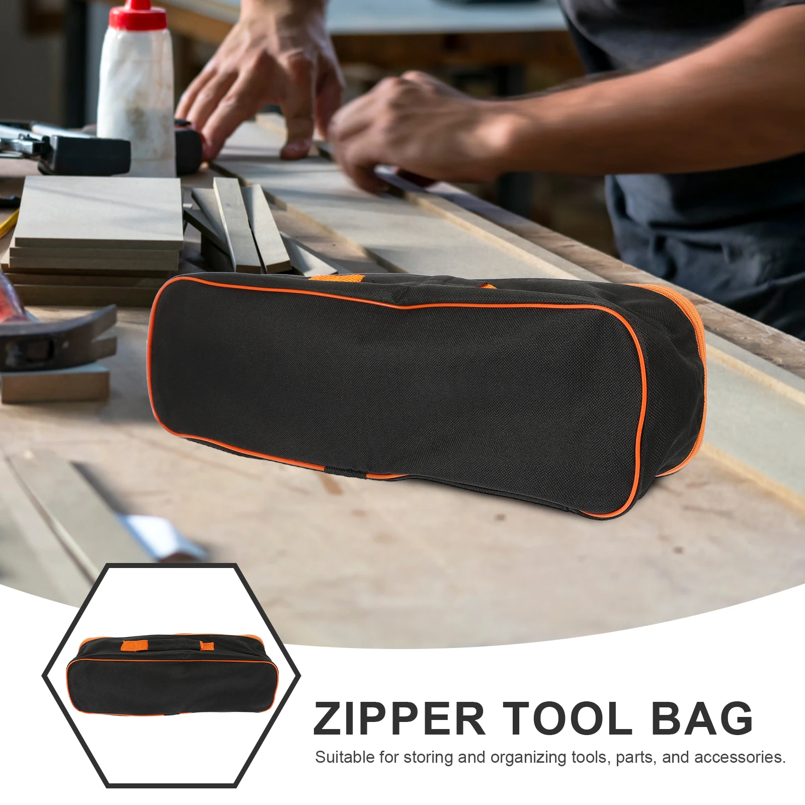 

Heavy Duty Tool Bag Multipurpose Pouch for Tool Storage Waterproof Oxford Fabric Organizer Compact Size Easy Carry for Outdoor