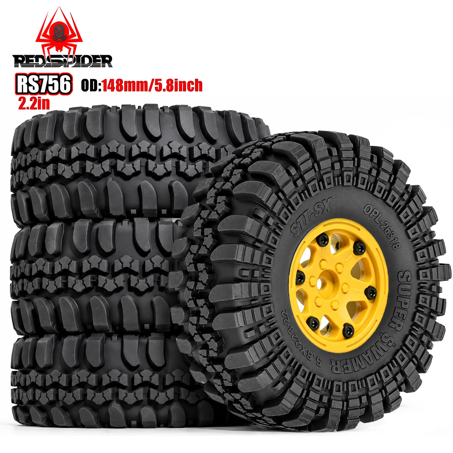 RED SPIDER 4Pcs 148mm 2.2