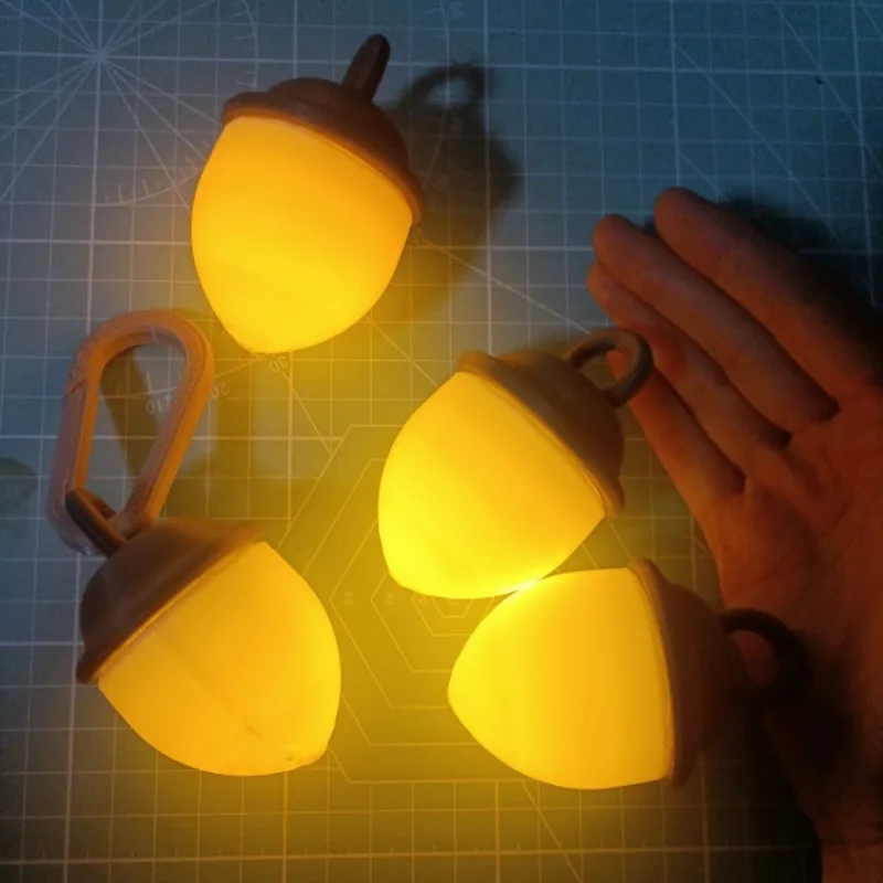 Game Legends Zeldaed Korok Acorn Lamp Pendant Keychain 49x76mm Button Cell 3D Printing Acorn Lamp Light Decoration Fans Gift