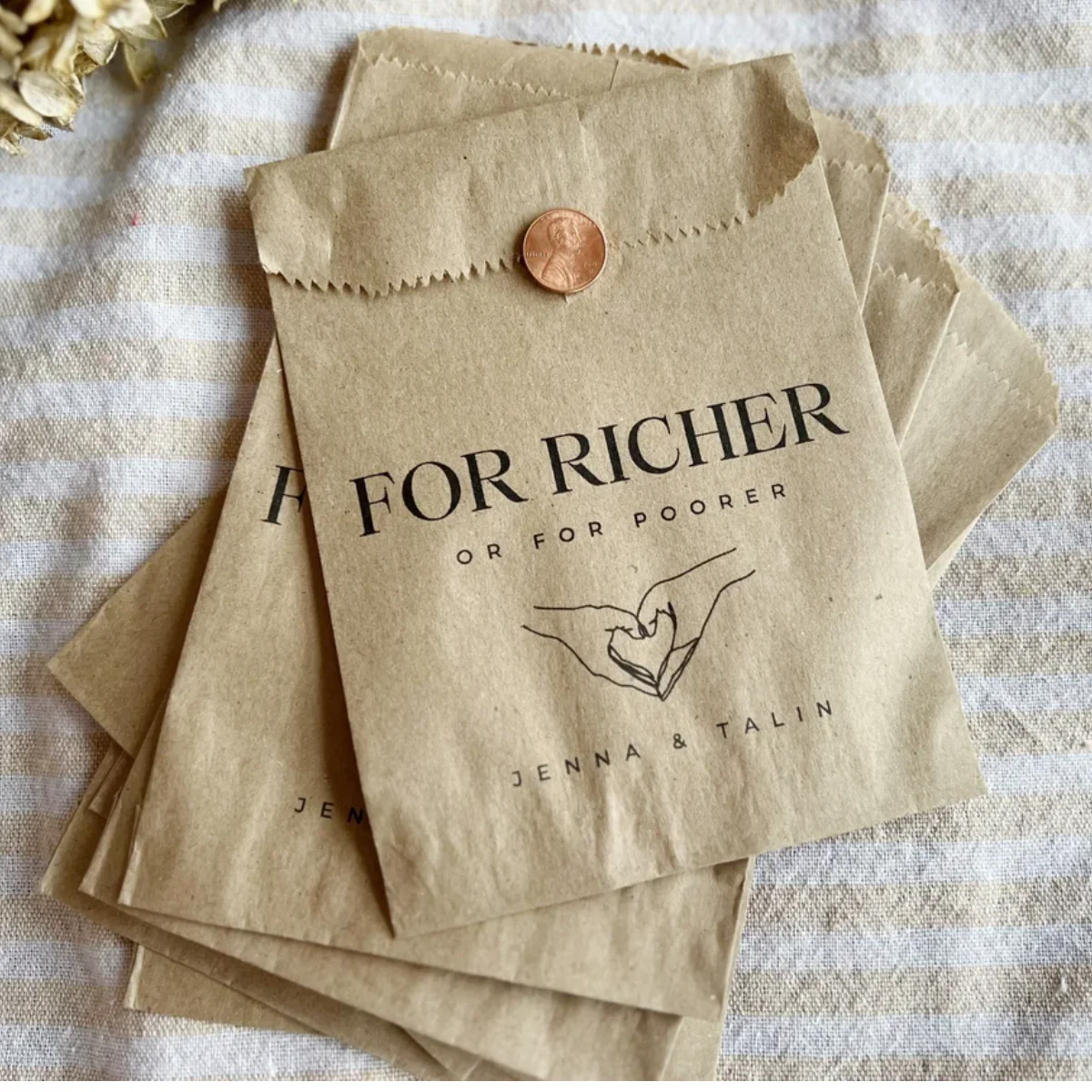 

For Richer or Poorer Scratch Ticket Wedding Favor Bags, Lotto Ticket Bags or Lottery Ticket Holders For your elegant wedding, Se