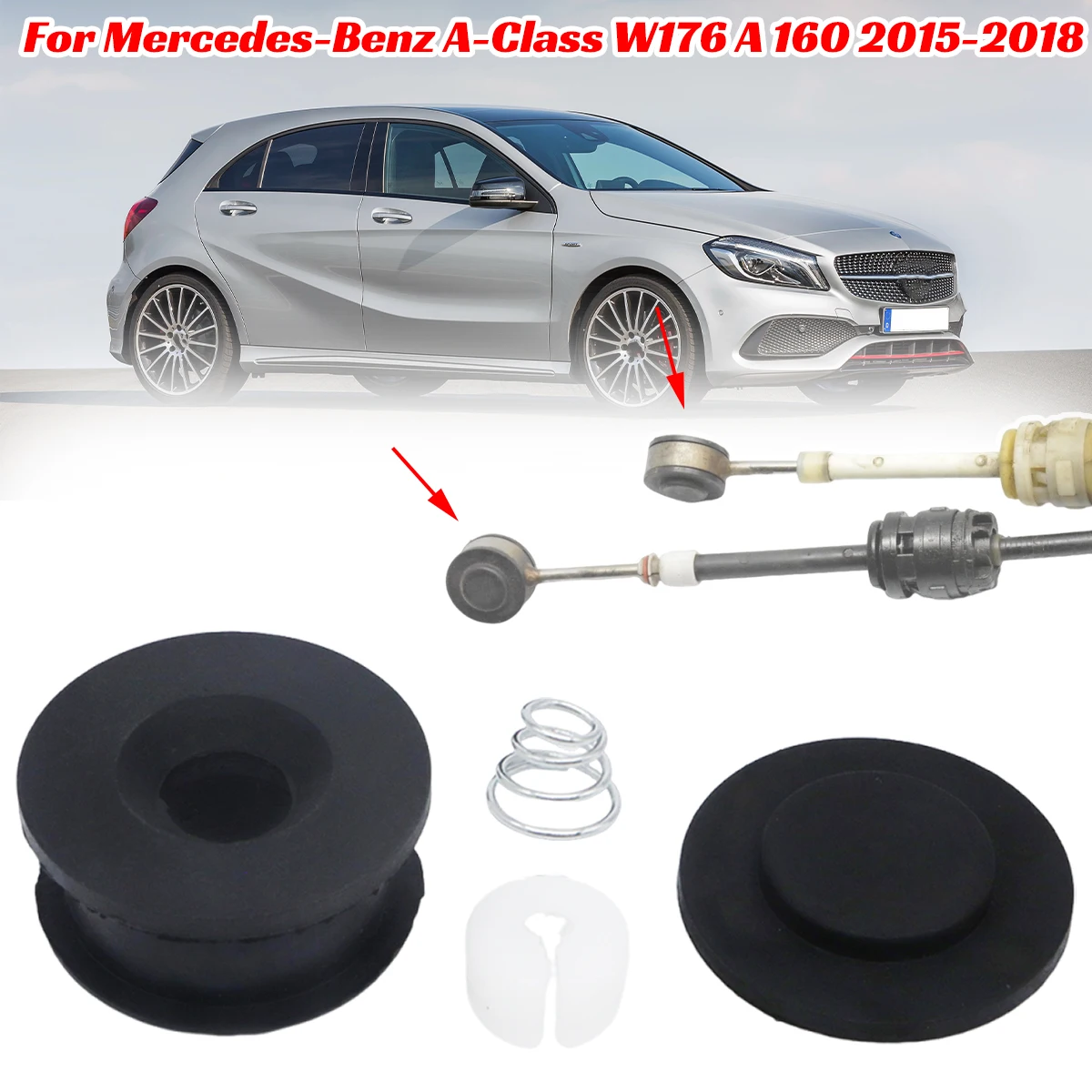 

Ремкомплект рычага переключения передач для Mercedes-Benz A-Class W176 A160 2015-2018, рычаг переключения передач, конец кабеля, шарнирная втулка разъема