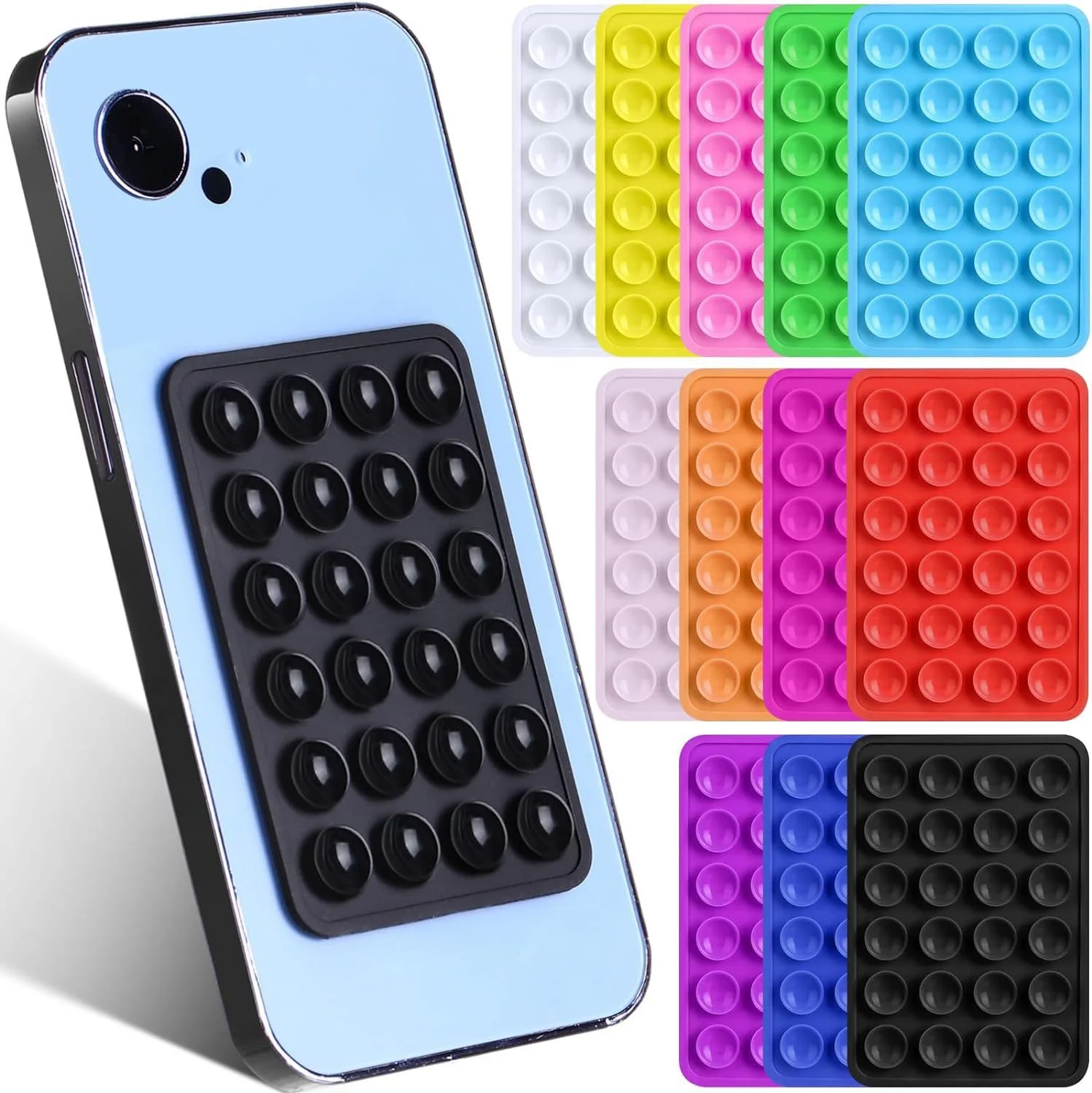 

Silicone World Square Silicone Mobile Phone Fixing Suction Cup Car Mounted Bracket Phone Case Universal Anti Slip Suction Cup