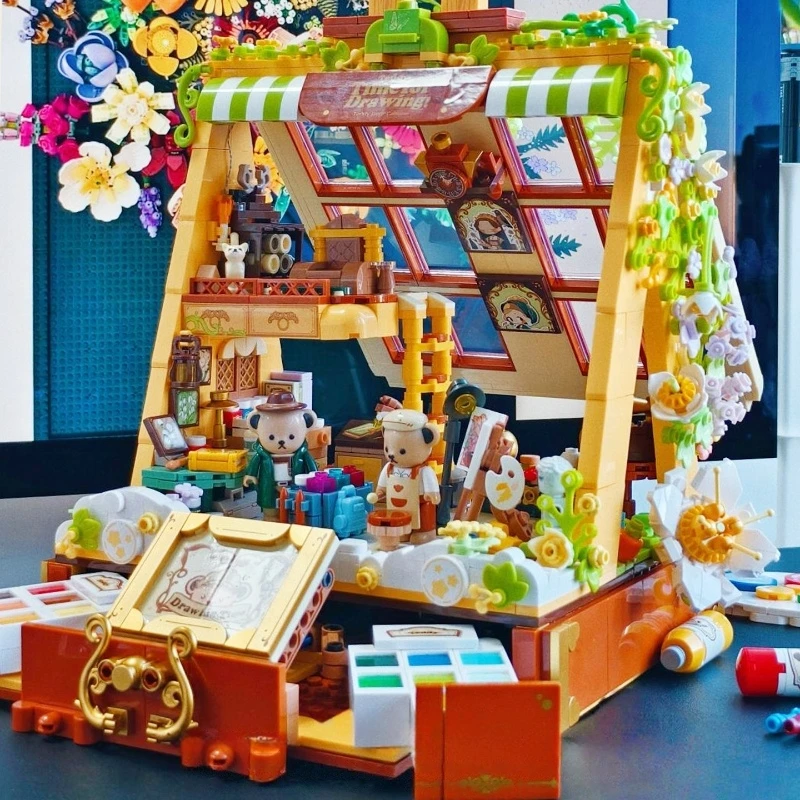 

NEW Kumamon Bear, Yakitori Shack, Healing Coffee Shop, Detective Agency, Street View - Assembly Model Puzzle Toy Gift For Fans