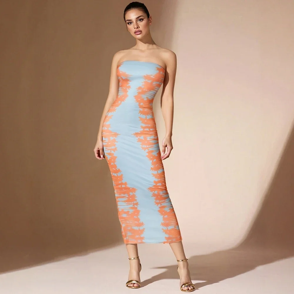 فساتين نسائية مناسبة لجميع المواسم، ألوان متباينة نحيفة بدون أكمام، فساتين ماكسي بودي كون