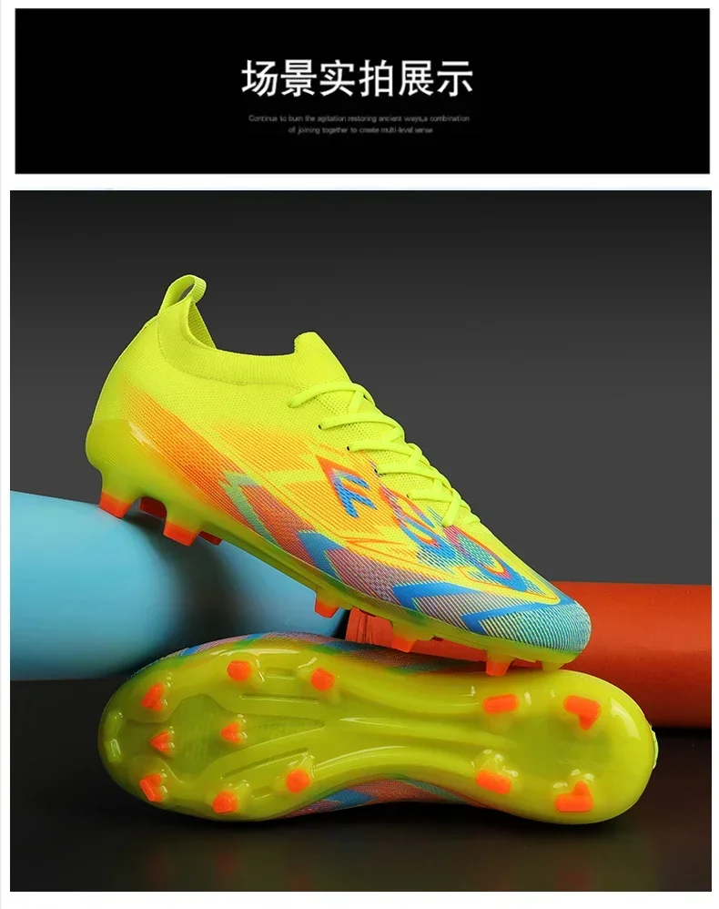 Neue Herren Fußballschuhe FG Ultraleichte Fußballstiefel Outdoor-Trainingsschuhe Fußballspiel Lange Stollen Rutschfeste Stollenschuhe Dropshipping – Detail 20