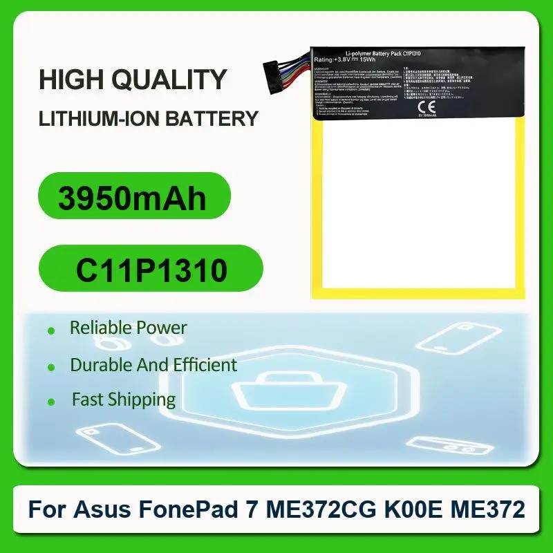 Replacement Tablet Battery For Asus FonePad 7 ME372CG K00E ME372 C11P1310 3950mAh