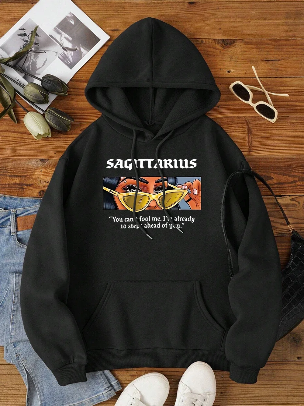 Sagittarius You Can'T Fool Me Men Women Hoody Hip Hop Pocket Streetwear Casual O-Neck Clothes Pattern Loose Sweatshirt Couple