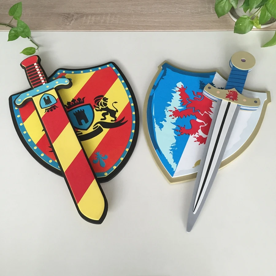 Anime Pirate Series Cosplay Foam Swords and Shields, Medieval Combat Ninja Warrior Weapons Costume Role Play Accessories