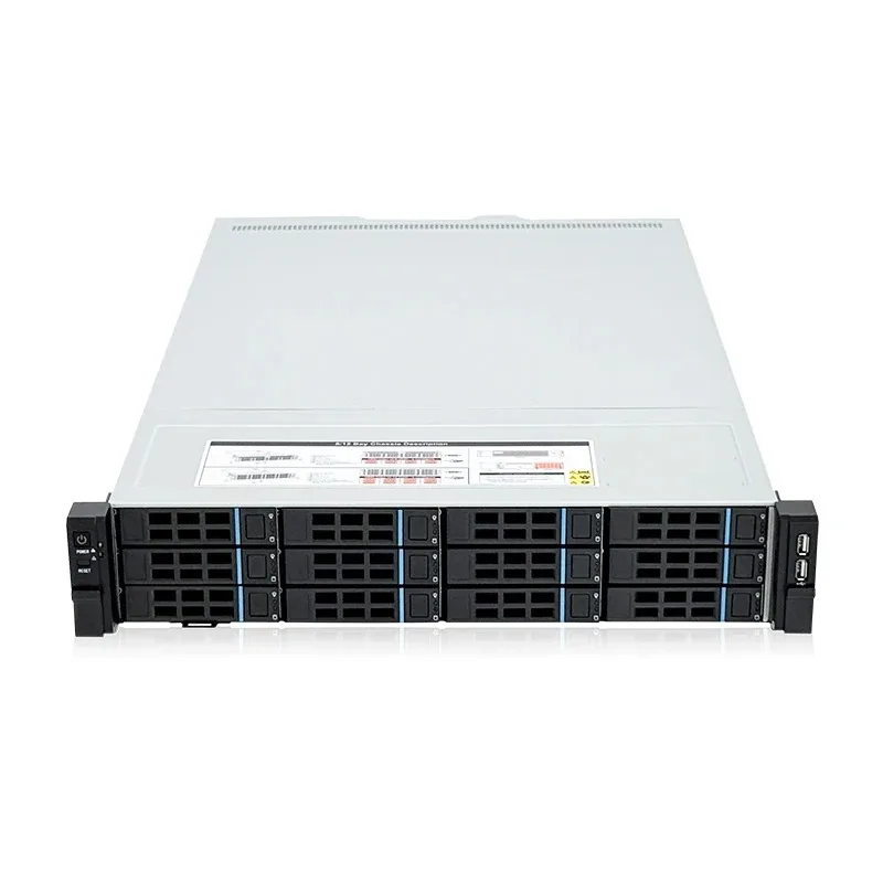 2U Rackmount NAS Server Chassis, Hot‑Swap 8/12 Optional Bays Enterprise Private Cloud Storage Server Case for Data Storage
