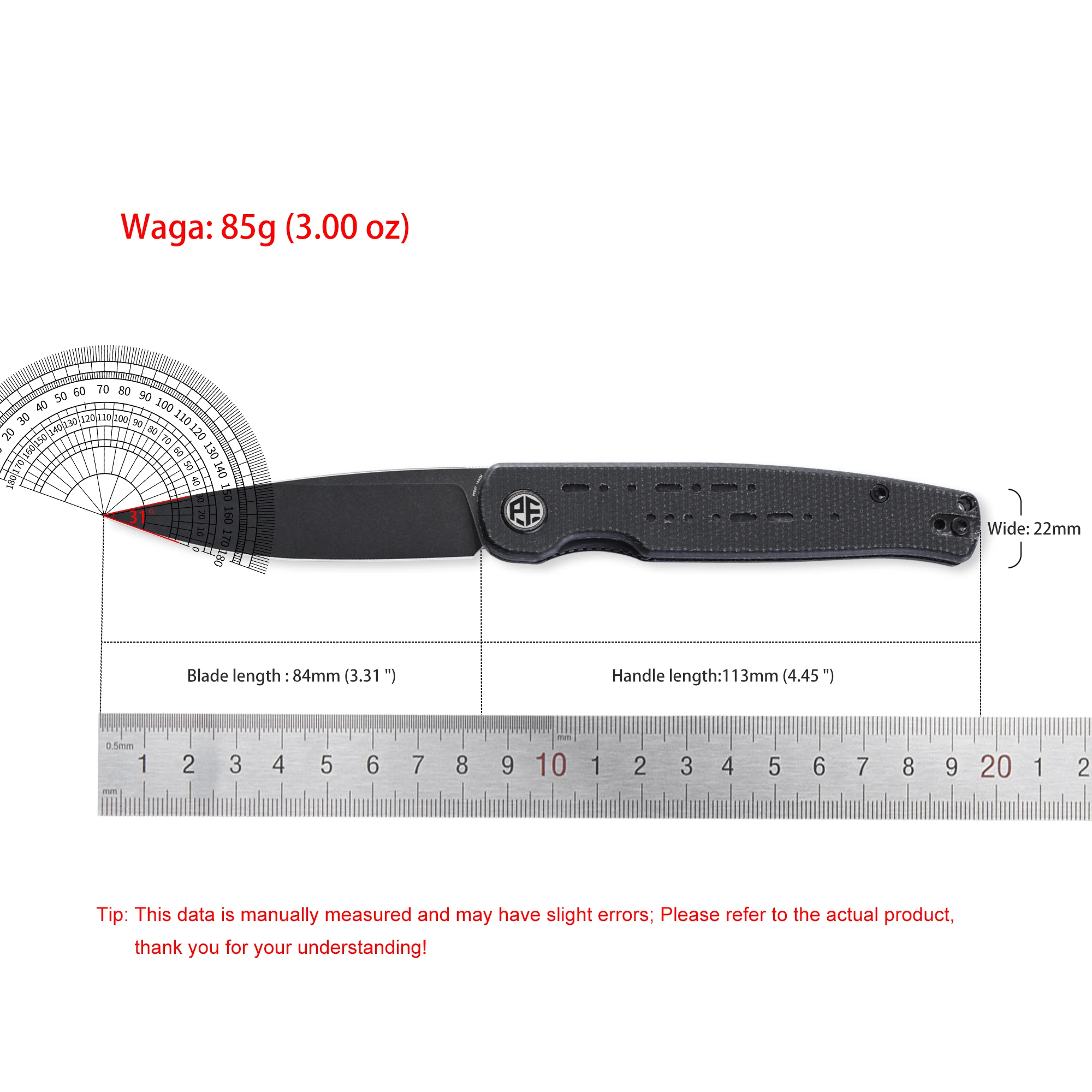 Petrified Fish PFE07 G10 Handle Ceramic Ball Bearing Jackknife Outdoor Cutting Home Pocket Knife Collect Hand Tool