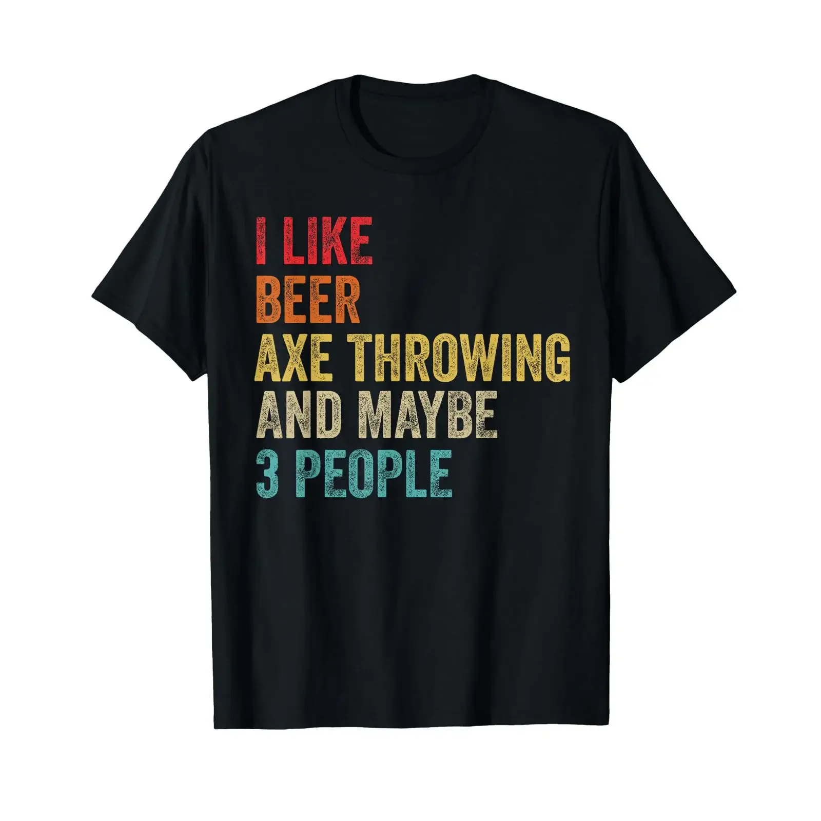 I Like Beer Axe Throwing amp Maybe 3 People Hatchet Lumberjack T Shirt vintage Washed streetwear Stylish Casual Unisex