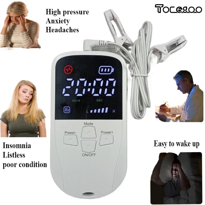 جهاز تحفيز الأعصاب المهبل لعلاج الأرق أثناء النوم، قطب تدليك العلاج الإلكتروني للدماغ