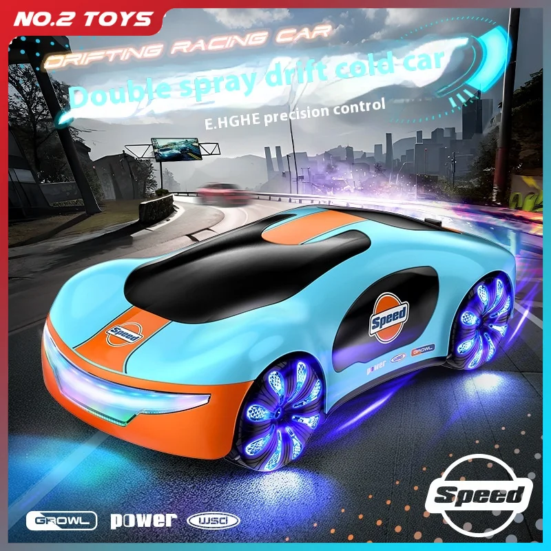 

New Energy RC Drift Car Dual Spray Пульт дистанционного управления Концептуальный автомобиль с подсветкой Музыка RC Гоночные машинки Мальчики Игрушечный дрифт Модель спортивного автомобиля