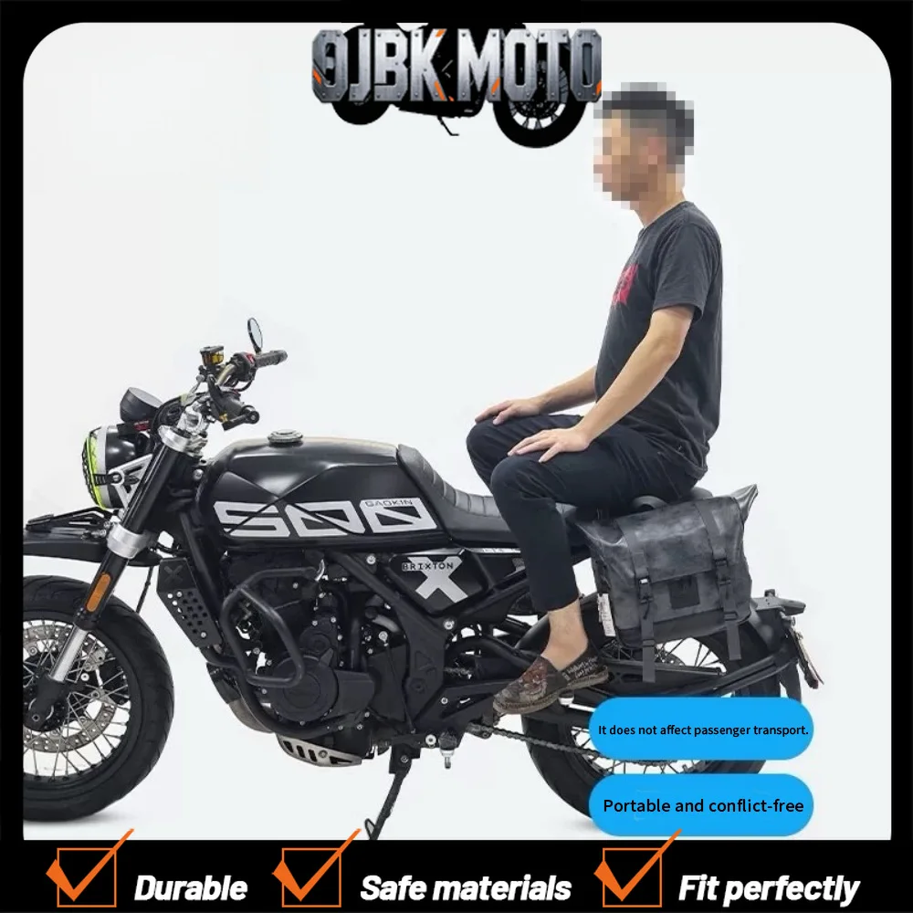 【Perfect fit】Side pouch for Brixton Crossfire 500, can hold a helmet, lockable quick-release mount GK500