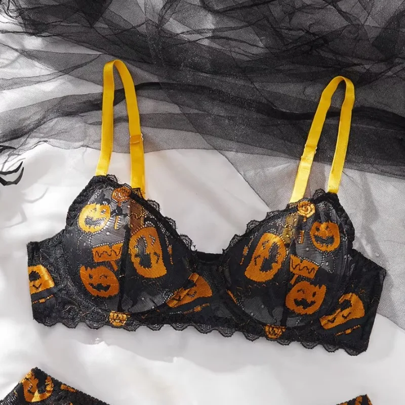 Halloween Lingerie Sexy HotExclusive Pumpkin Lamp Face 2PC Set  Real User  Experience After Wearing It to Three Parties