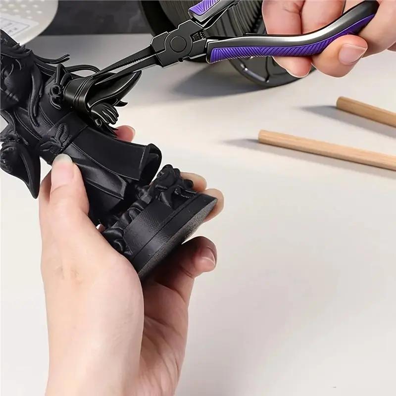 AINY-Ultralight CR-V Alloy Steel 3D Printing Support Removal Pliers, Ergonomic Comfort Grip, Flat Head Precision Cutter