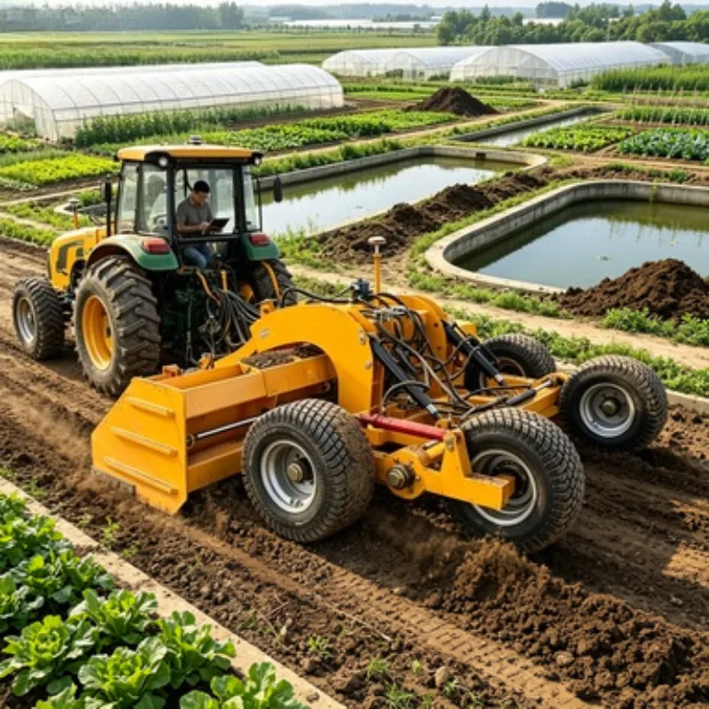 Farm Laser Land Leveling Machine Tractor Pull Grader Soil Scraper for Large Field Irrigation and Crop Yield Improvement