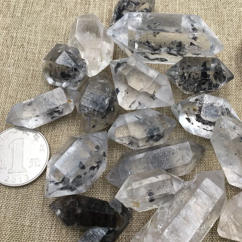 Black Herkimer Diamond Crystal | Raw Specimen with Dynamic Sand Inclusions Water Gall for Reiki & Unique Gemstone Collection view 3