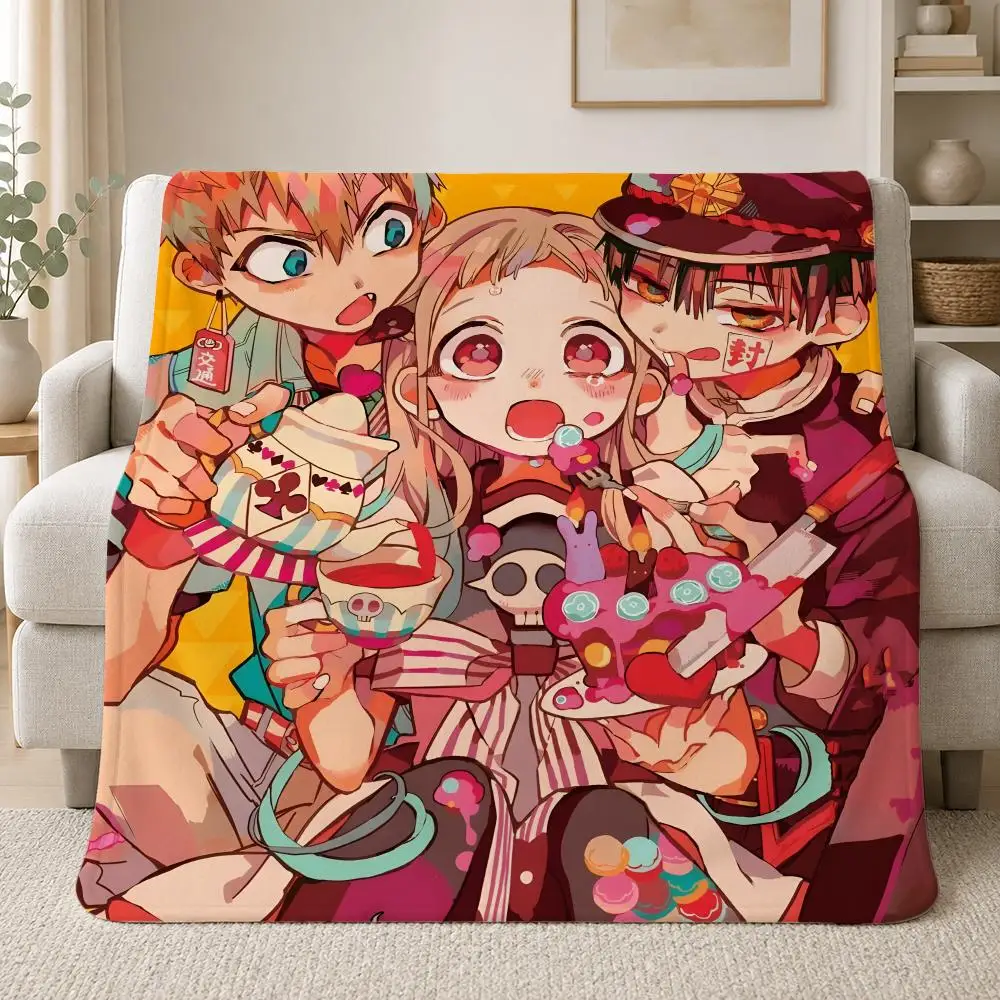 Supernatural Anime Toilet-bound Hanako-kun Throw Soft Plush Flannel Throw Blanket Sofa Bed Travel Home Decor