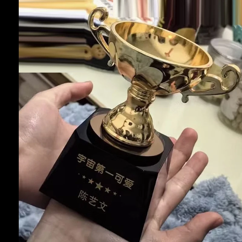Customized Creative Electroplated Resin Trophy, Crystal Base , Dance , Music , Sports, Competition Awards, Home Decorations, 1Pc
