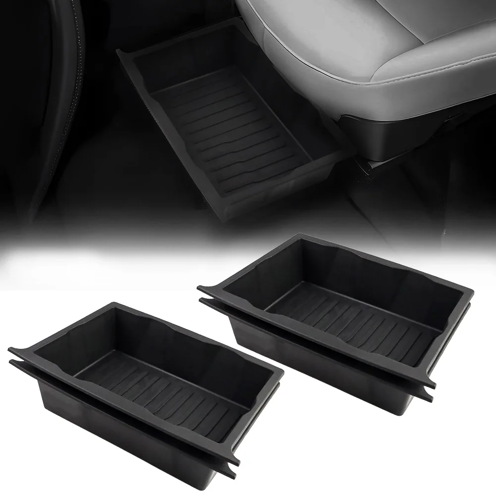 4PCS Under Seat Storage Box Tesla Underseat Storage Box Bin For 2020 2021 2022 2023 2024 Tesla Model Y