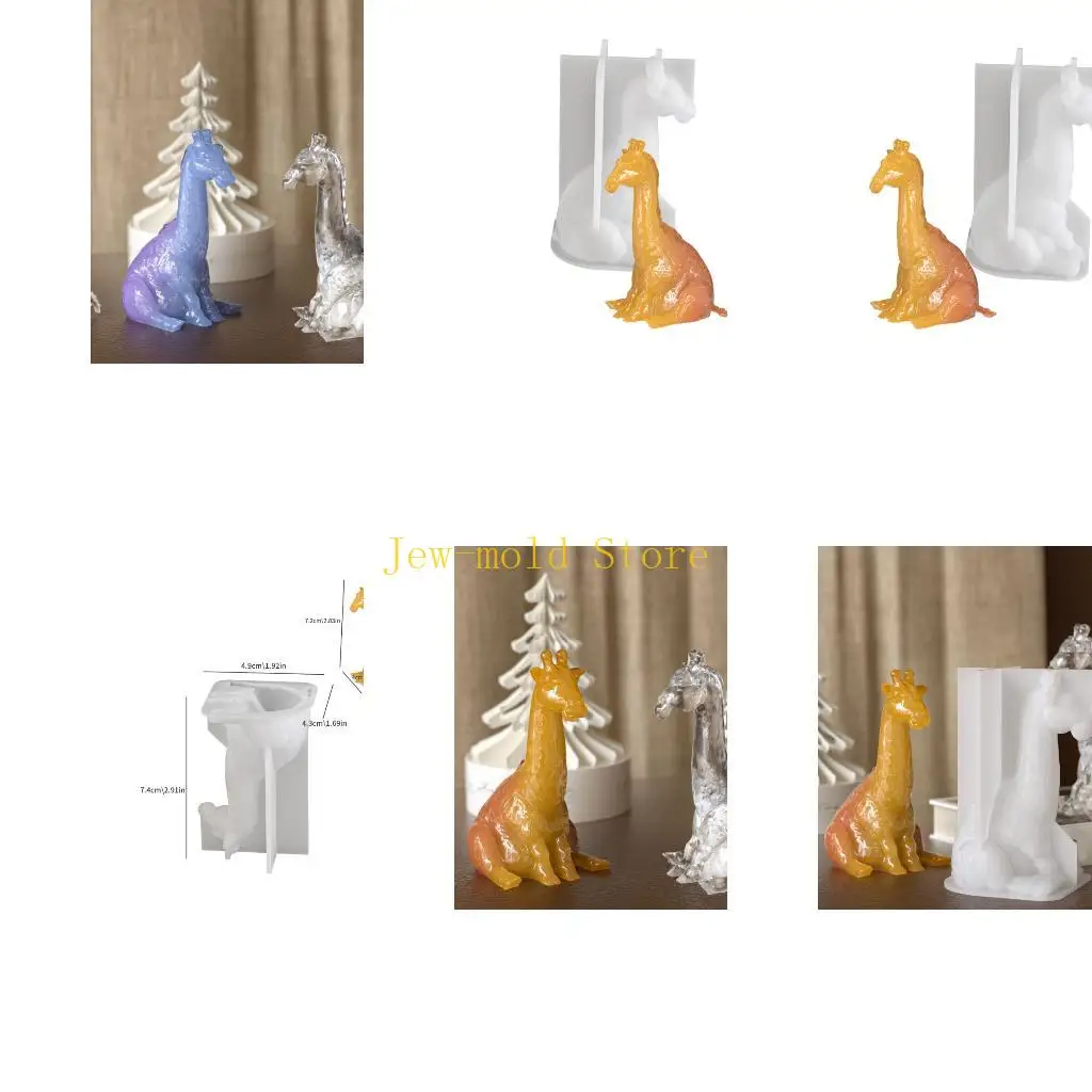 

C71B Silicone Giraffe Mold Animal Design Epoxy Resin Art Creation Accessory