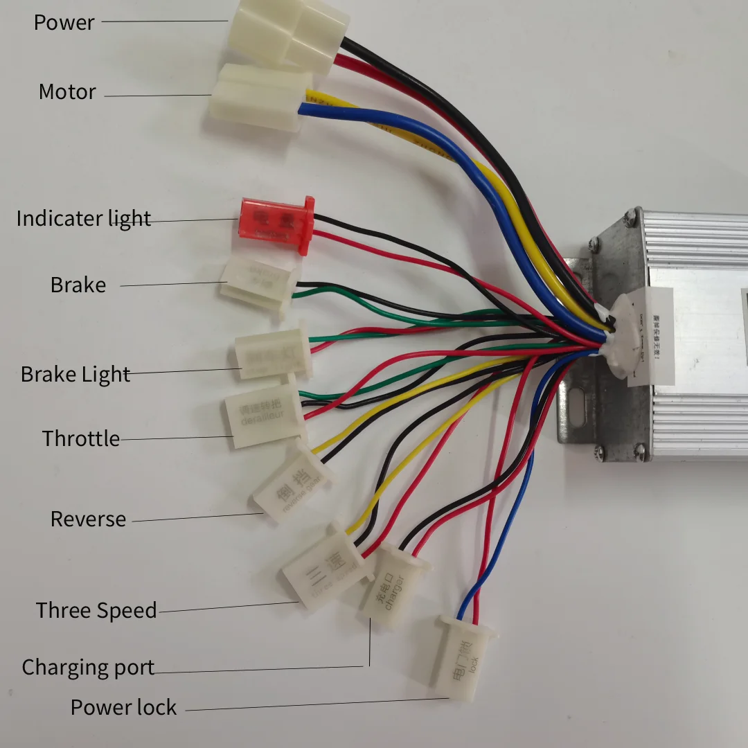 36V 800W 48V 800W DC Motor Brushed Controller Three Speed 3 Speed Reverse For Electric Bike Scooter Tricycle Bicycle Parts