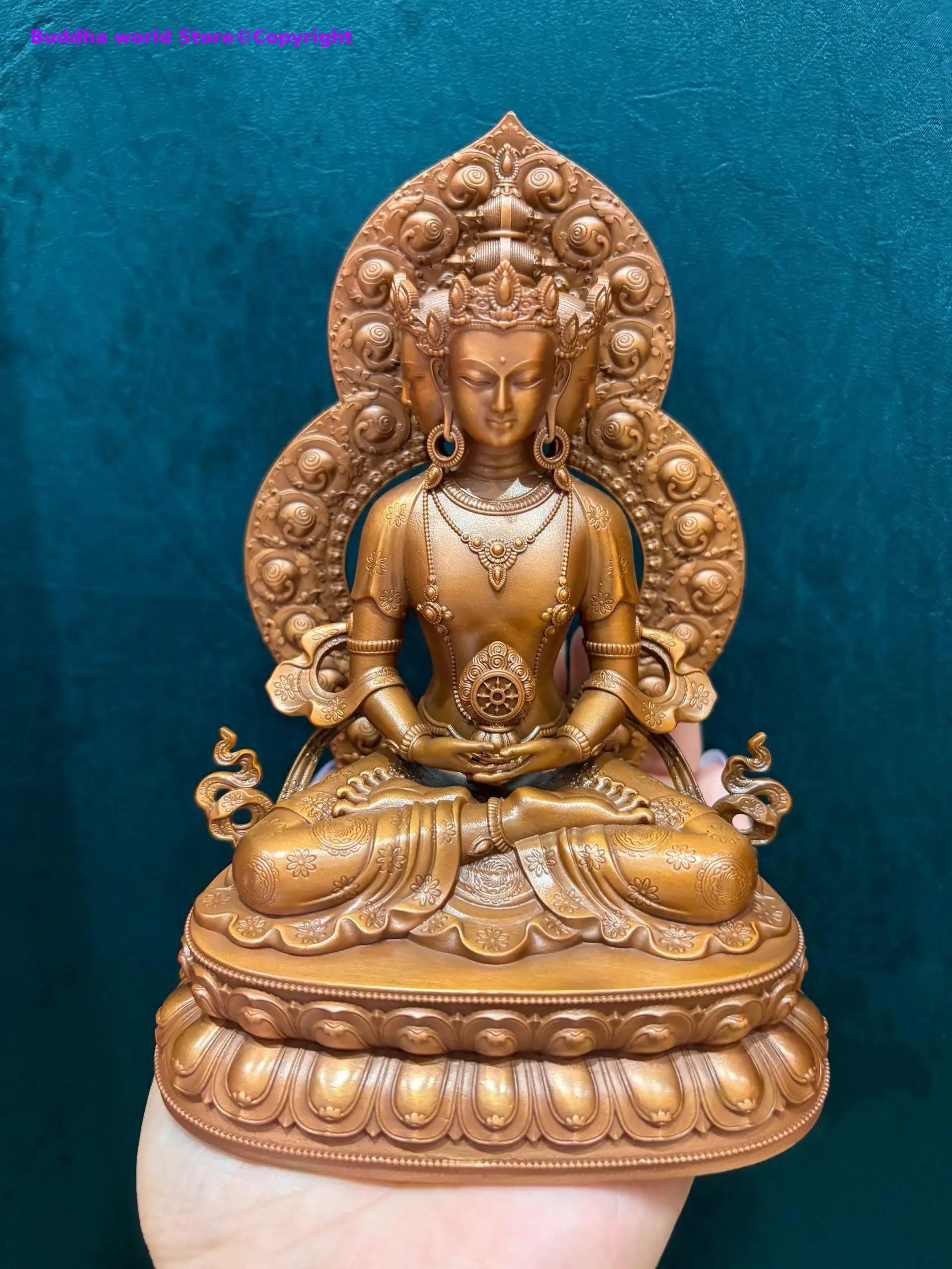 Special offer #Exquisite copper carving Buddha First Dhyani Buddha Vairocana Buddha statue Buddhist altar tibetan family worship