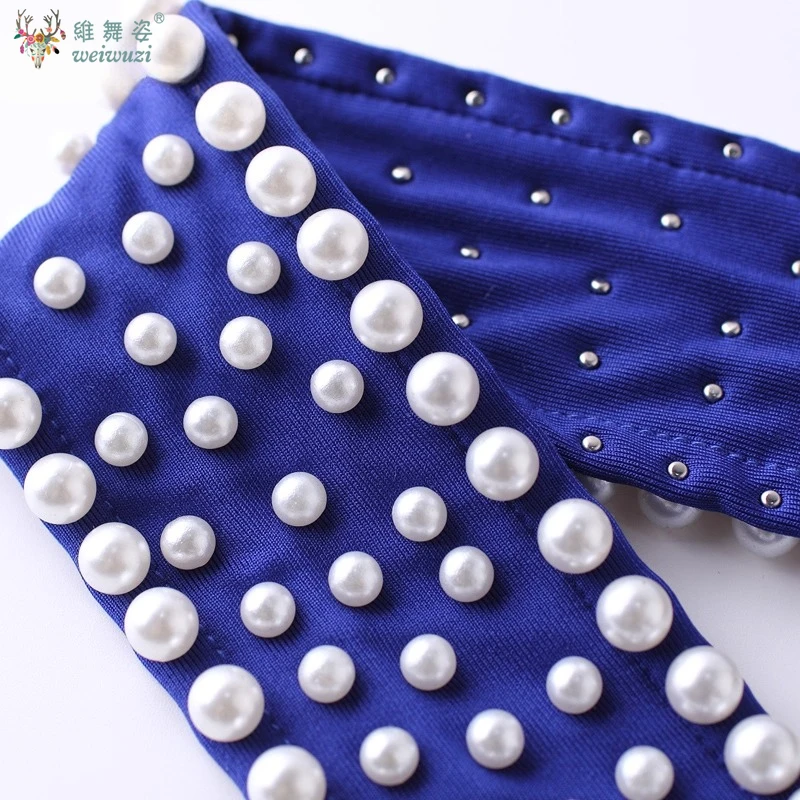 Latin Dans Riem Parel Taille Kwastje Diamanten Ketting Vrouwelijke Volwassen Latin Danswedstrijd Prestaties Kostuum Accessoires