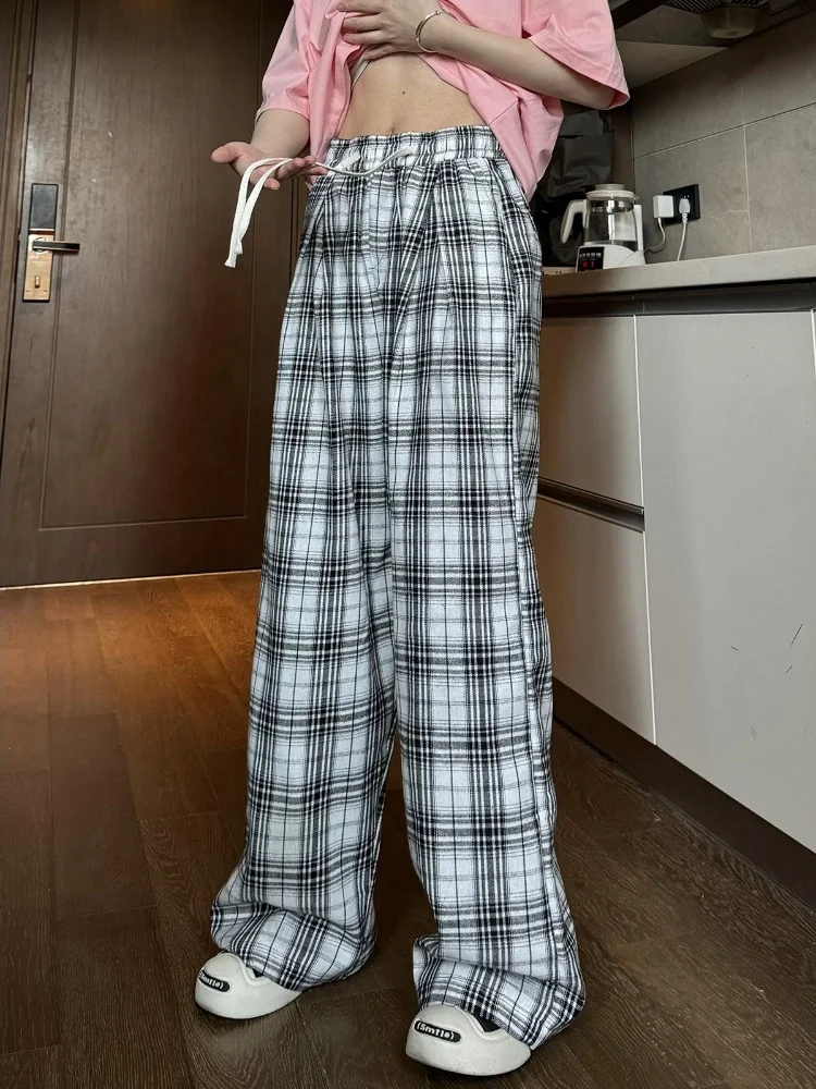 

Мужские летние тонкие широкие брюки свободного кроя, прямые, повседневные, струящиеся, легкие, дышащие, модные, трендовые, длинные брюки