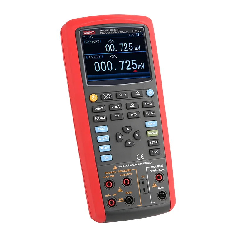 UNI-T UT725 Multifunction Process Calibrator Thermocouple / RTD / Resistance Frequency, Voltage and Current Process Calibrator