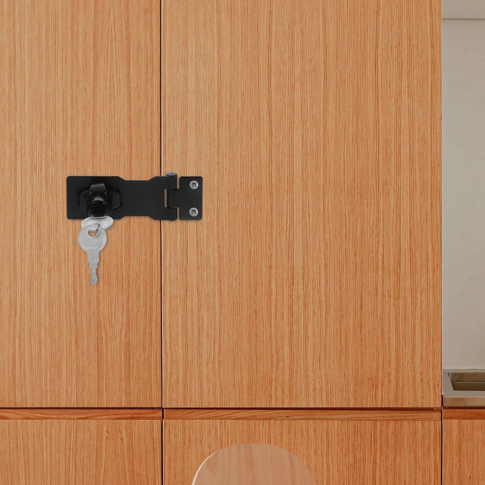 

1 Set Heavy Duty Keyed Hasp Lock Cabinet Lock For Metal Office Home Security Zinc Alloy Door Latch Replacement Hardware File