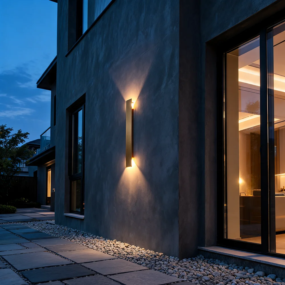 41cm/61cm Outdoor Waterproof Wall Light Aluminum Fixture Black/White/Gold Wall Lamp Entrance Courtyard Hallway Balcony Wall Lamp
