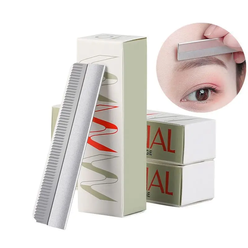 10 個の装飾眉毛刃ステンレス鋼眉毛カミソリナイフメイクアップアーティストカミソリ眉毛ナイフ美容ツール