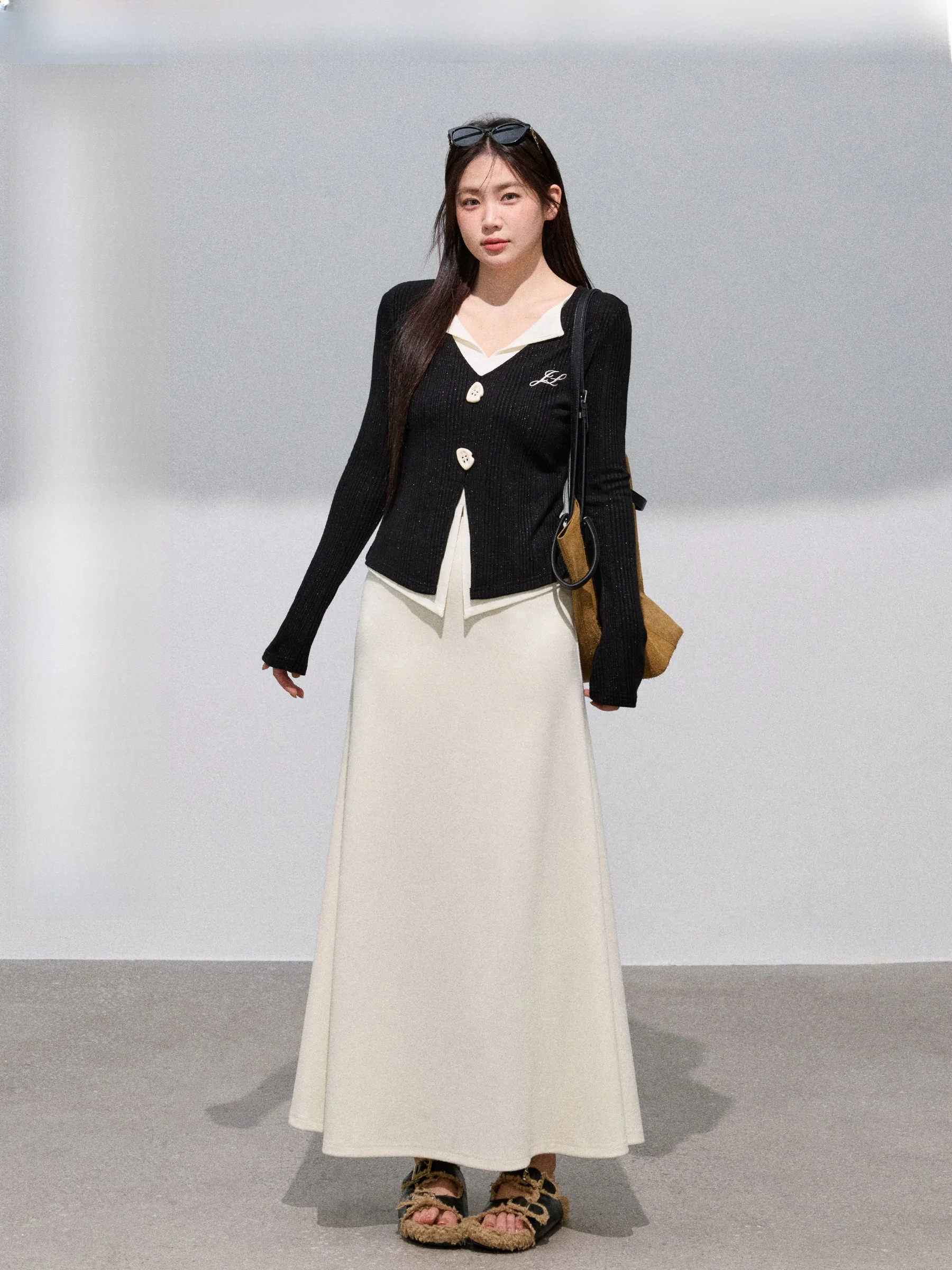 

Slimming Effect Glass Paper Knitted Sweater And f Skirt Set plus Size Women Commute Sle Faion Autumn Winter Ensemble
