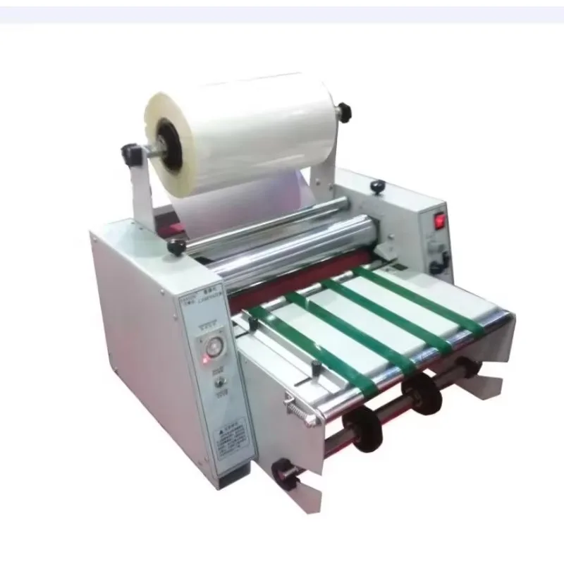 

【Brand New】EL-380P 360mm Semi Automatic Office Single-sided Desktop Hot Roll Laminating Machine With Steel Roller And Rewinder