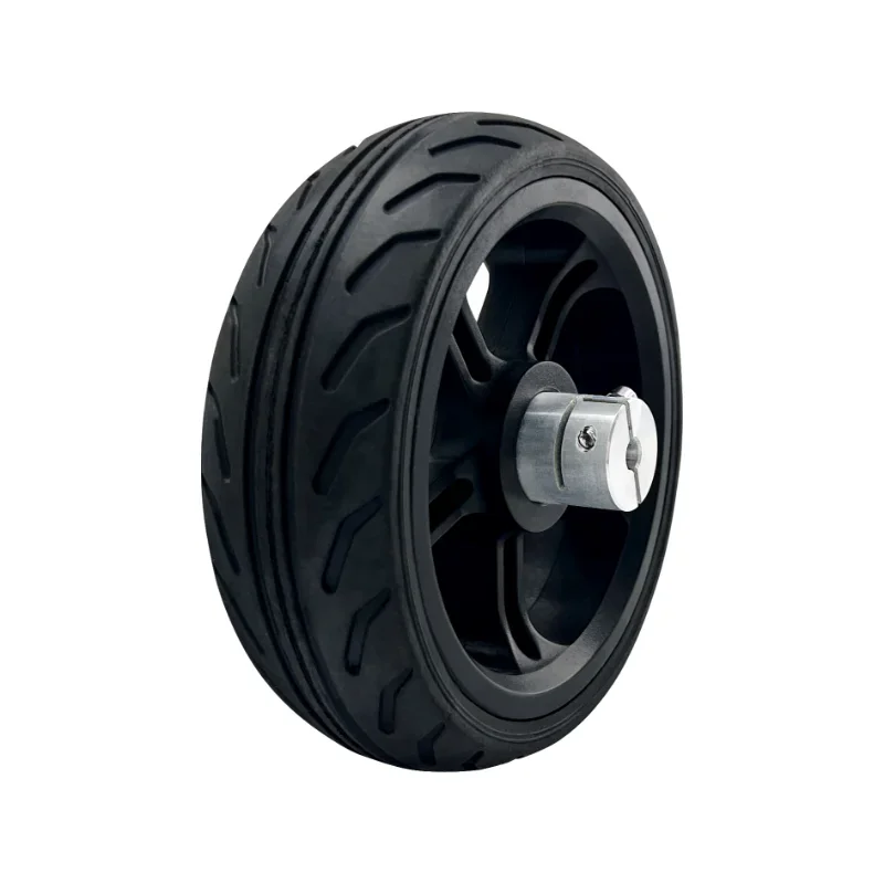 Smart Car Solid Rubber Wheel, Diameter of 130mm, 6mm Clamp-type Coupling, for Robot DIY Smart Car Chassis