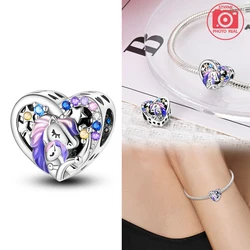 Unicorn Beads Charm Silver Plated Fit Charms Silver 925 Original Bracelet for Jewelry Making