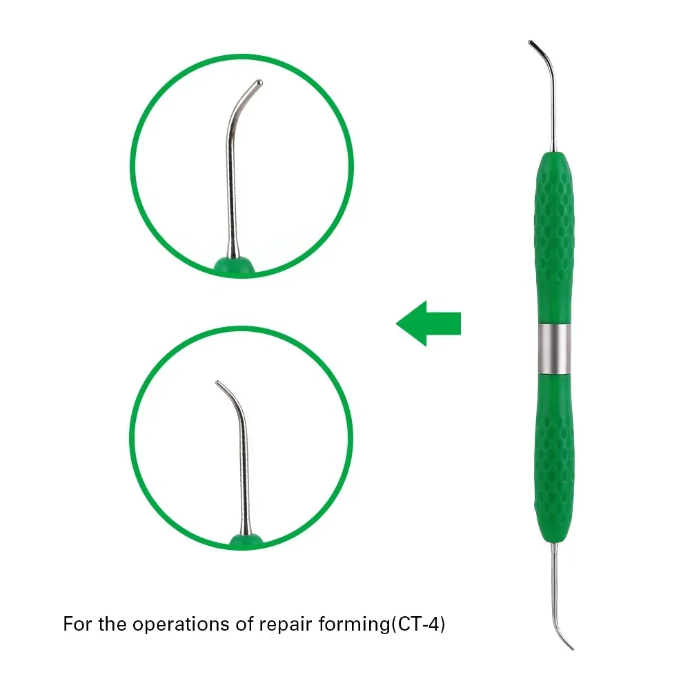 Dental Composite Filling Instruments Kit with Storage Tray Resin Spatulas Silicone Handle Aesthetic Restoration Dentist Tools