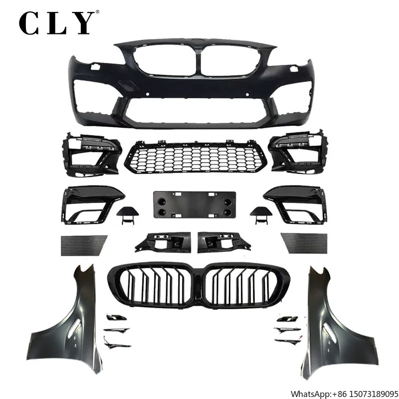 Car Bumper for  F10/F18 Upgrade 2021 G30 M5  Bodykit  Front Bumper Grille  Fender Assembly
