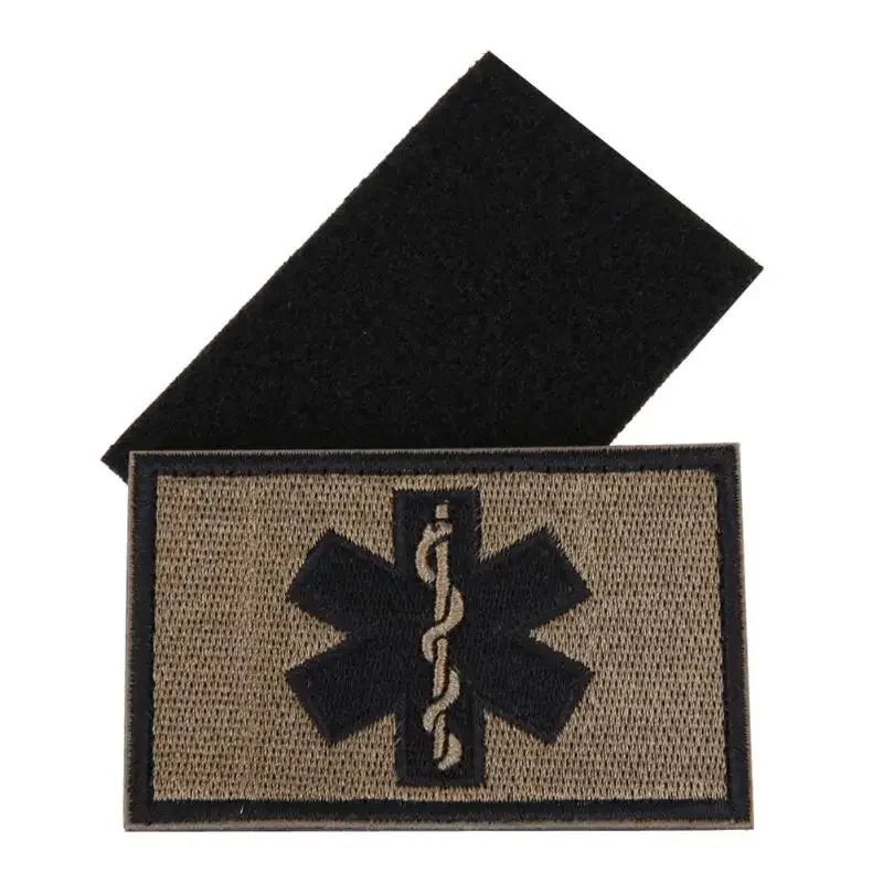 2pcs/set Embroidery Patch Emergency Medical Technician PARAMEDIC EMT Embroidered Patches Military Tactical Armband Badge Badges