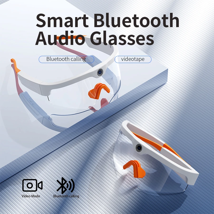 4K smart sports bluetooth glasses, stylish high-definition sunglasses, listen to music and talk on the bike