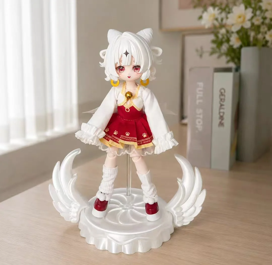 Adjustable Height 1/12 BJD Doll Display Rack Wings Clouds-Shaped Stand Retractable Crotch Support Frame Model Holder Accessories