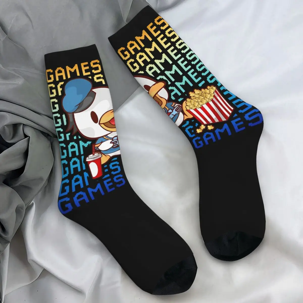 Donald Duck Stockings Women Men The Cute Gamer Socks Soft Breathable Funny Socks Winter Climbing Non Slip Design Socks Gift Idea