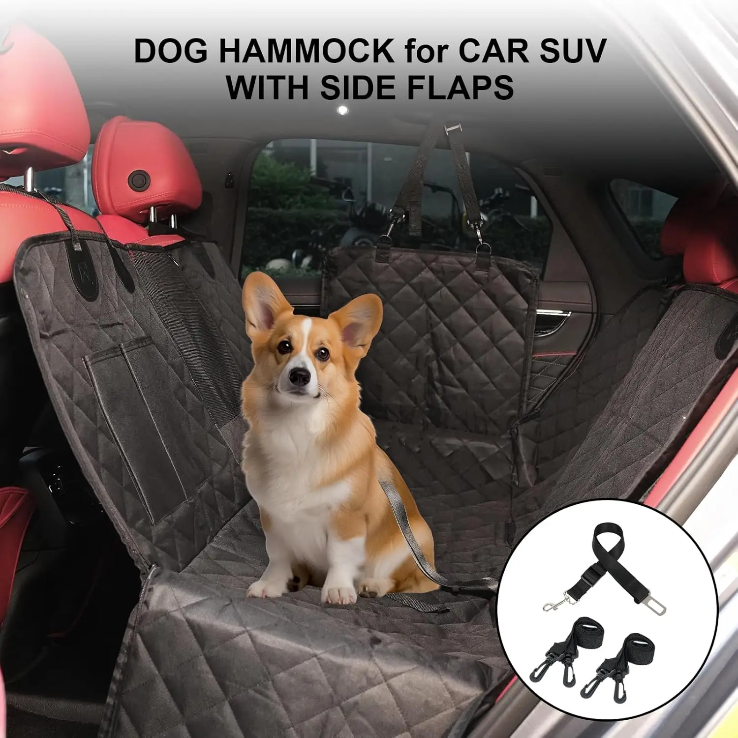 Dog Car Seat Cover For Ba Seat Waterproof With Mesh Window Pets Backseat Hammo For Cars Trucks Suvs Universal Size Rear Mat