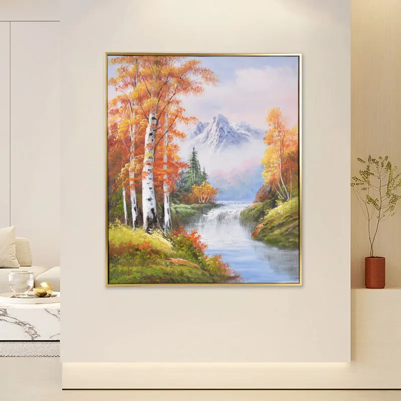 

Room study landscape wind decoration oil painting hand-painted oil painting on canvas Modern landscape oil painting Autum