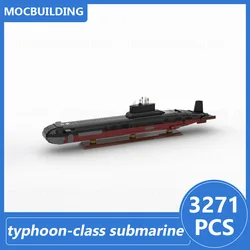 Typhoon-class Submarine 1:200 Scale Model Moc Building Blocks Diy Assemble Bricks Boat Collection Display Toys Gifts 3271PCS