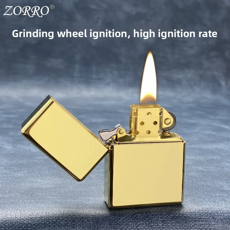 

Zorro Z912 Retro Kerosene Lighter, Pure Copper Material, Grinding Wheel Ignition, Armor Shield Classic Model