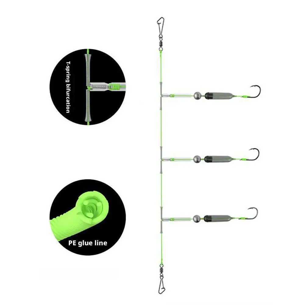 مكافحة أسفل 3 خطاف خط الصيد مجموعة المهنية المضادة للتشابك تصميم تعليق بارب هوك الأسماك أداة الملحقات #4