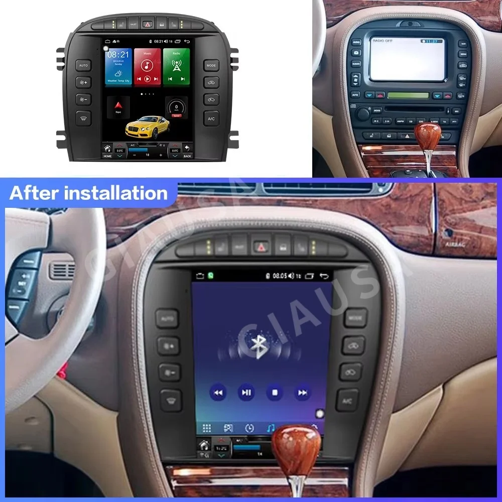Android 14 For Jaguar XJ X-type S-type 2005-2011 Carplay Dsp Car Radio Multimedia Player Dvd Automotivo Auto Gps Navigation DSP